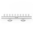 Horizontal Banger Holder - 10 Slots: Glass holder with nozzles, designed to organize and protect up to 10 male bangers, featuring a sleek horizontal design.