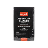 All In One Cleaner - 8 oz, packaged in a resealable black mylar bag with white text, ideal for eco-friendly cleaning of various accessories.