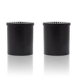 Filter Replacement Cartridges - Pack of 2, featuring black cylindrical containers compatible with the ONGROK Smoke Filter kit, shown with distinct lid variations for easy identification.