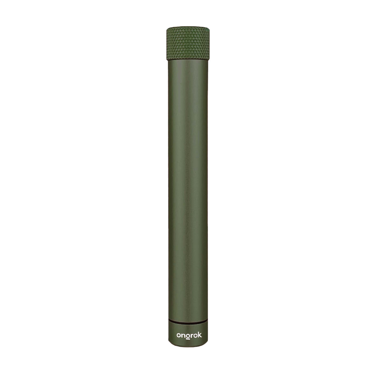 Aluminum Doob Tube, a green cylindrical container with a cap, designed for odor-proof herb storage, made from durable aircraft-grade aluminum for protection and style.