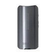 IQ2 Dry Herb Vaporizer - Silver, featuring a sleek cylindrical design with a central air hole, offers precision temperature control and adjustable airflow for optimal vaping.