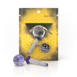 Dab Screw Set - Clear: A package showcasing dabbing accessories, including terp slurper screws designed for airflow optimization and efficient vaporization in terp slurper bangers.