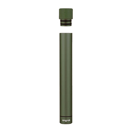 Premium Aluminum Doob Tube, a cylindrical storage container with cap, designed for durability and odor-proof storage of herbs, made from aircraft-grade aluminum.