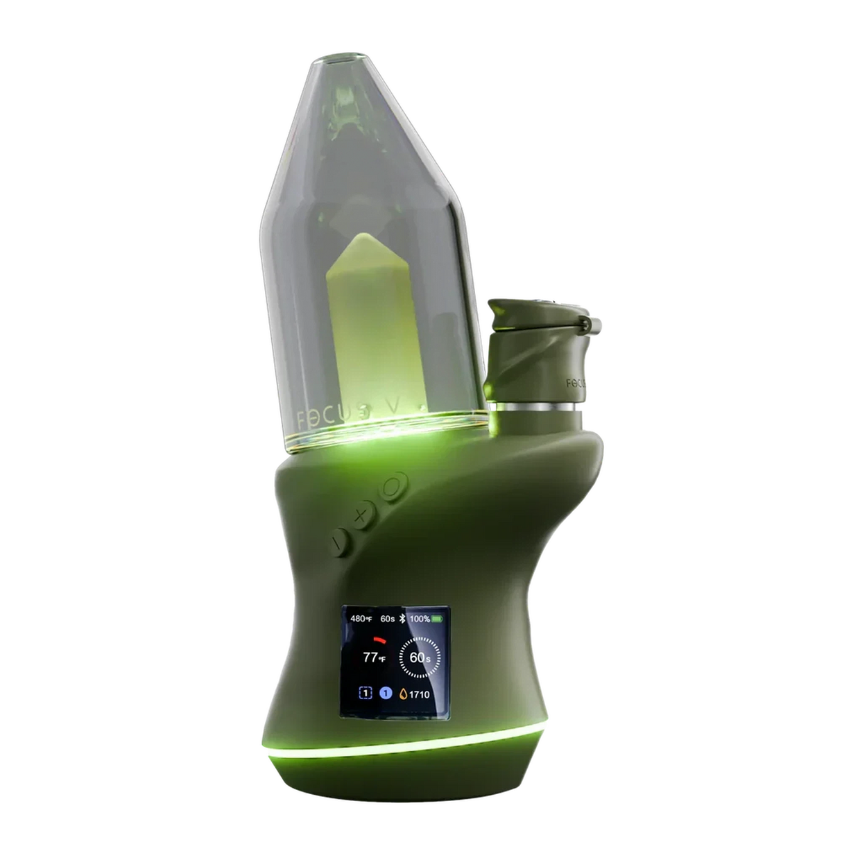 CARTA 2 Smart Electric Dab Rig with OLED screen, showcasing its sleek design and advanced features like a 360° heating element for efficient vaporization.