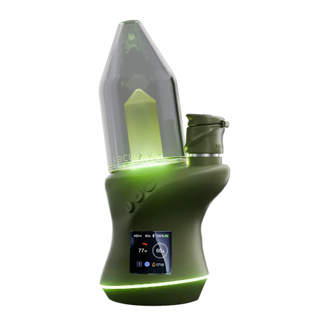 CARTA 2 Smart Electric Dab Rig with OLED screen, showcasing its sleek design and advanced features like a 360° heating element for efficient vaporization.