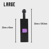 Large CannaMold - Fits 7-14g; black device with purple switch and ball, designed for creating tightly packed, slow-burning cannagars with extended burn time.