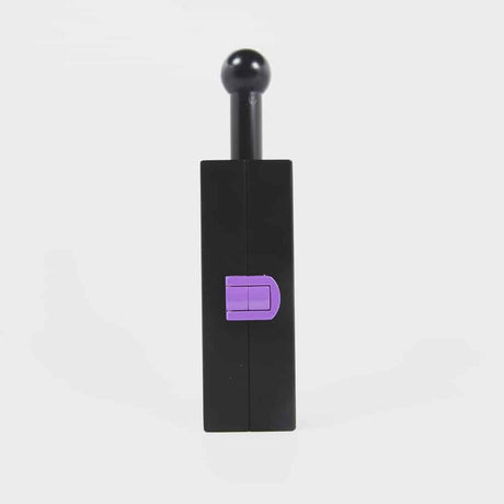 Large CannaMold - Fits 7-14g, featuring a black rectangular design with a purple knob, ideal for crafting slow-burning cannagars with extended burn time.