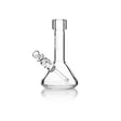 6 Glass Beaker Bong - Mini, showcasing a compact design with a fixed fission downstem and 10mm GRAV® Cup Bowl for smooth, efficient smoking.