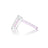 Glass Bubbler - Mini Hammer with a pink handle, featuring a compact, stable design ideal for solo smoking sessions, delivering smooth hits with a 2-hole fission downstem.