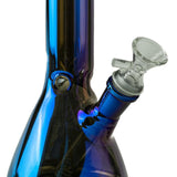 10 Glass Beaker Bong - Color Collection, featuring a sleek design with a sturdy beaker base and built-in ice pinch for smooth, cool hits.