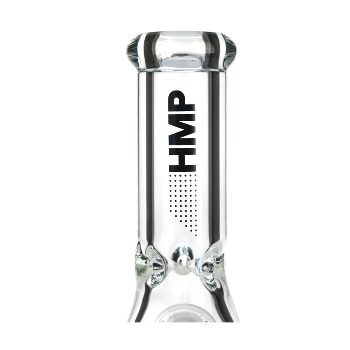 10 Glass Straight Bong from the Heavy Duty Collection; close-up view highlighting its sturdy, high-quality glass build for enhanced smoking performance.