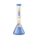 11 Glass Beaker Bong with Perc - Blue & Milk Glass, featuring a striking design and advanced percolator for smooth hits, crafted from high-grade glass.