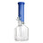 12 Glass Hexagon Bong - Heavy Duty with a blue tube, hexagonal base for stability, and crafted from durable glass for enhanced smoking experience.