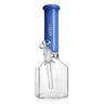 12 Glass Hexagon Bong - Heavy Duty with a blue tube, hexagonal base for stability, and crafted from durable glass for enhanced smoking experience.