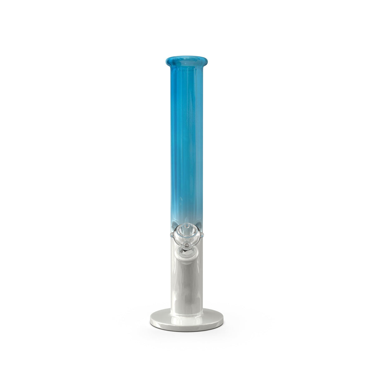 16 Glass Straight Bong - Heavy Duty - Rainbow, featuring a sturdy cylindrical design with integrated ice pinch and a stable base for enhanced smoking experience.