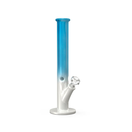 16 Glass Straight Bong - Heavy Duty - Rainbow, featuring a sleek cylindrical design with integrated ice pinch for smooth pulls, crafted from thick borosilicate glass.