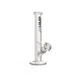 16 Glass Straight Bong featuring clear borosilicate glass, a straight base for stability, and an ice pinch for smoother hits.