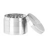 4pcs Metal 2.2 Magnetic Grinder, a cylindrical silver container with a magnetic lid, designed for efficient herb grinding and kief collection.