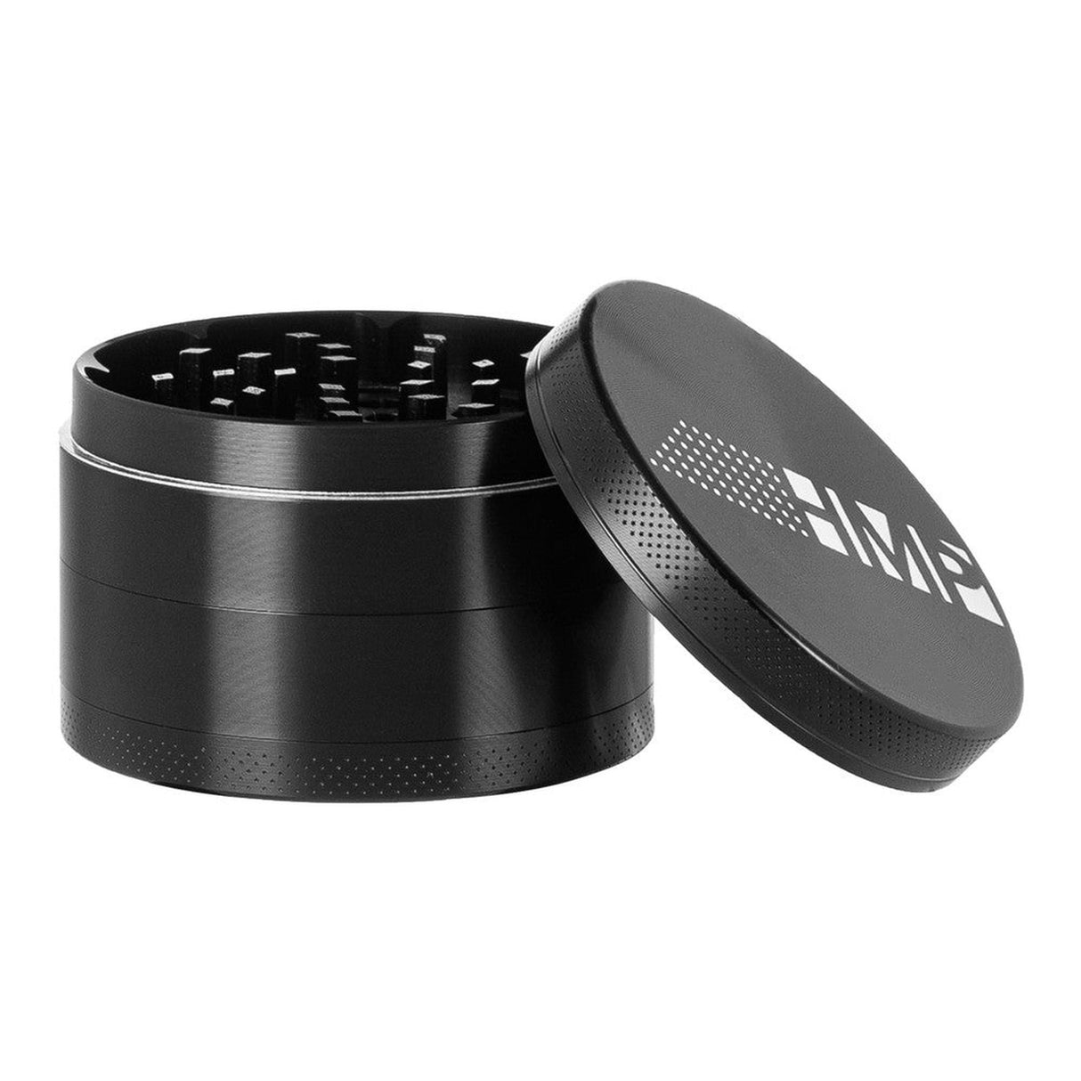 4pcs Metal 2.5 Magnetic Grinder, featuring a sleek cylindrical design with a secure magnetic lid and spacious interior for efficient herb grinding.