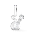 8 Glass Zong Bong with zig-zag neck design, crafted from premium borosilicate glass for durability and reduced splash back during smoking sessions.