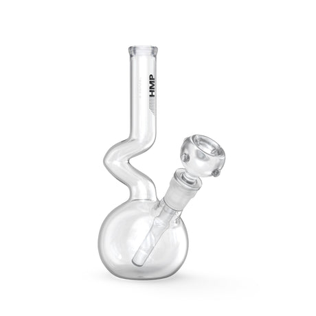 8 Glass Zong Bong with zig-zag neck design, crafted from premium borosilicate glass for durability and reduced splash back during smoking sessions.