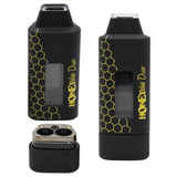 DUO Cartridge 510 Thread Battery, a sleek black and yellow device, designed for dual 510 thread cartridges, featuring USB-C charging and versatile functionality for vaping enthusiasts.