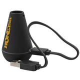 Pyramid 510 Thread Battery with a unique round pyramid shape, shown with a connected USB cable, highlighting its compact and portable design.