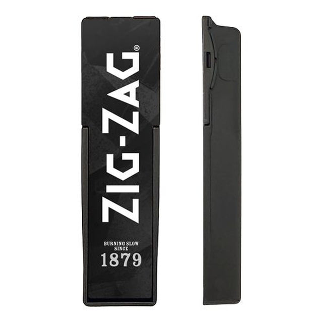 JPAQduo Pre Roll Storage - Zig-Zag Since 1879 Collection - Black, a compact, durable case for two pre-rolled cones, featuring secure, child-resistant design.