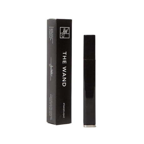 Wand Dugout & One Hitter in a sleek black box, featuring a compact mascara-like design for discreet flower storage and smoking convenience.