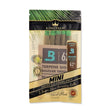 Mini Pre-Rolled Cones (5 pack) - Carton of 15, displayed in packaging with a label, includes a packing stick for filling with dry herbs.