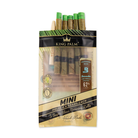 Mini Pre-Rolled Cones (5 pack) - Carton of 15, featuring neatly packed Cordia leaf cones for dry herbs, includes a packing stick for easy use.