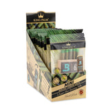 Mini Pre-Rolled Cones (5 pack) - Carton of 15, featuring neatly packed pre-rolled cones made from Cordia leaves, with a visible logo crown on the packaging.