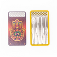 Regular Dabit Card - Hamsa, a compact, portable dabbing tool set with magnetic attachments, designed for easy pocket storage and seamless dabbing on-the-go.