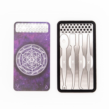 Regular Dabit Card - Nebula features integrated tools in a compact, portable design with magnetic attachments, perfect for on-the-go dabbing convenience.