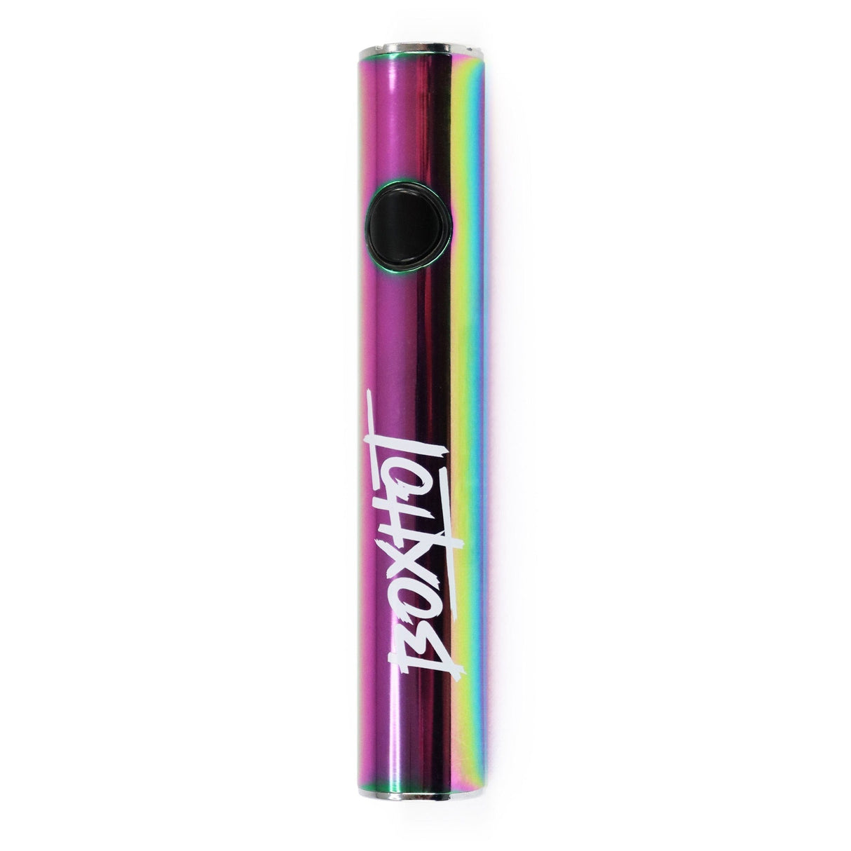 Box Hot Glow Stick 510 Battery with adjustable voltage and preheat function, shown as a sleek electronic cigarette. Includes a micro-USB charger, compatible with 510 threaded vapes.