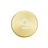 2pcs Metal 2 Magnetic Grinder, featuring a sleek design with a gold-toned circular exterior and white logo, showcasing durability and precision-engineered triangular teeth.