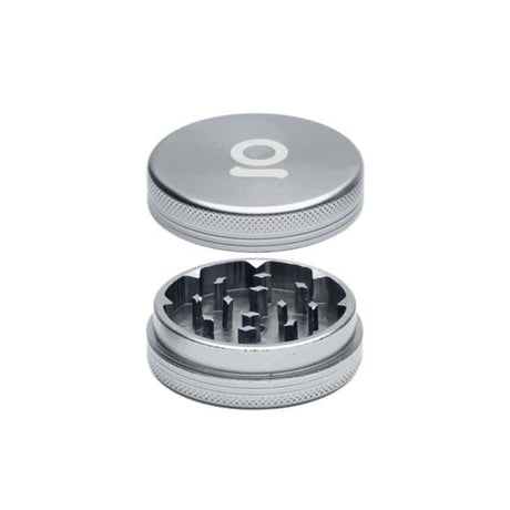 2pcs Metal 2 Magnetic Grinder, crafted from aircraft-grade aluminum, showcases a durable, compact design with 26 triangular teeth for efficient herb grinding.