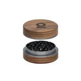 2pcs Metal 3 Magnetic Grinder with deep chambers, triangular teeth, and gold accents, designed for efficient herb grinding and storage.