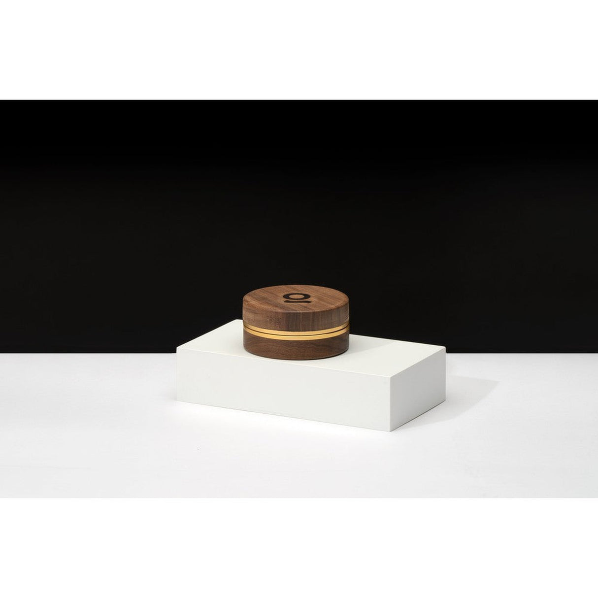 2pcs Metal 3 Magnetic Grinder with gold accent, featuring a round wooden appearance and deep chambers for efficient herb grinding and storage.