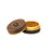 2pcs Metal 3 Magnetic Grinder featuring wooden and gold design with deep chambers, sleek gold accents, and triangular teeth for efficient herb grinding.