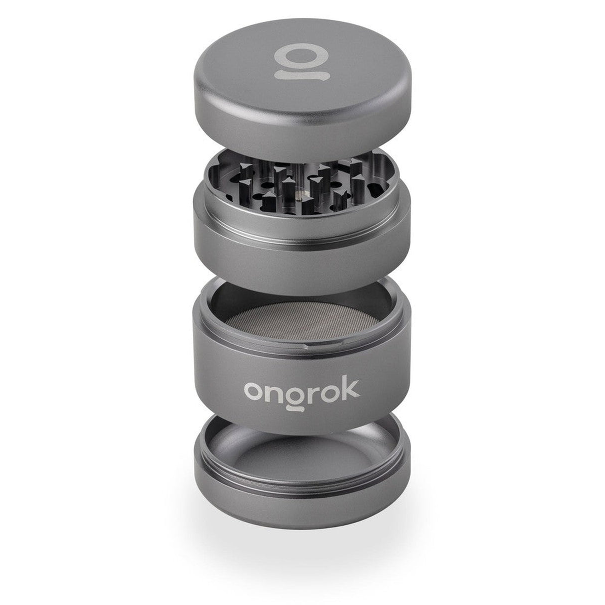 4pcs Aluminum 2.6 EZ Grinder with open lid, showcasing its multi-layer design and deep chambers for grinding and storing herbs efficiently.