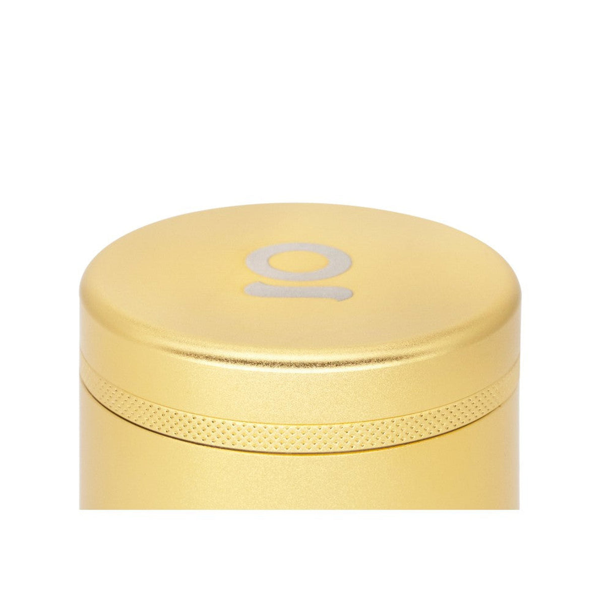 5pcs Aluminum 3 Flower Petal Toothless Grinder with Storage, featuring a sleek gold cylindrical design and innovative multi-chamber construction for efficient herb grinding.