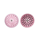 5pcs Aluminum 3 Flower Petal Toothless Grinder with Storage, featuring a unique multi-chamber design and circular pattern, ideal for efficient herb grinding.