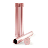 Aluminum Doob Tube: sleek, durable cylinder with friction-fit top and removable bottom caps, designed for smell-proof storage of pre-rolled herbs.