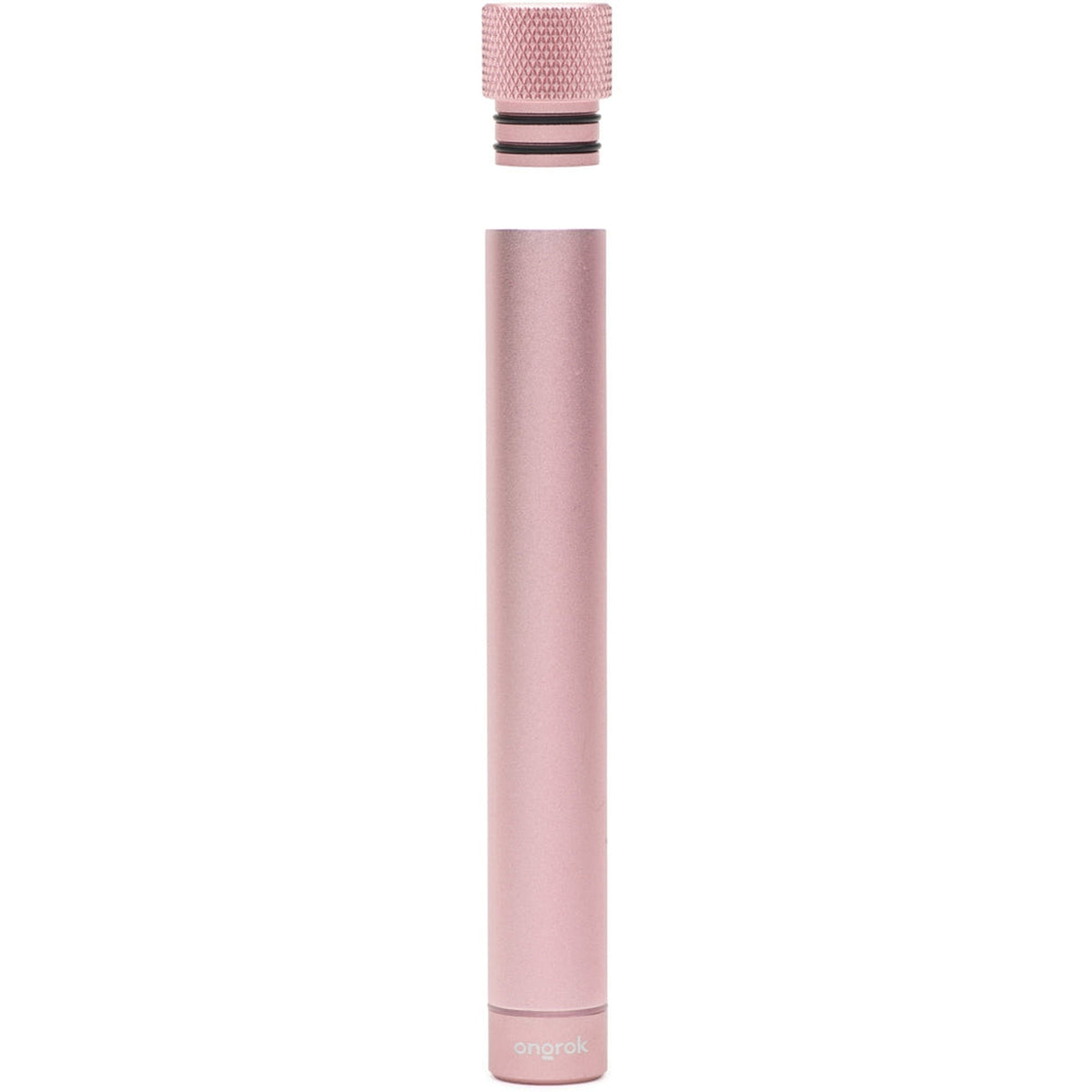 Aluminum Doob Tube, cylindrical with cap, crafted from durable aluminum, designed for smell-proof storage of herbs, featuring easy access and removable bottom cap for cleaning.