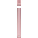 Aluminum Doob Tube, cylindrical with cap, crafted from durable aluminum, designed for smell-proof storage of herbs, featuring easy access and removable bottom cap for cleaning.