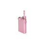 Aluminum Dugout & One Hitter with pink pipe and cigarette case, featuring a compact design for portable convenience and secure herb storage.