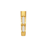 Aluminum & Glass Chillum One Hitter: Gold anodized aluminum pipe with a removable glass chillum, sleek and portable for discreet, quick smoking sessions.