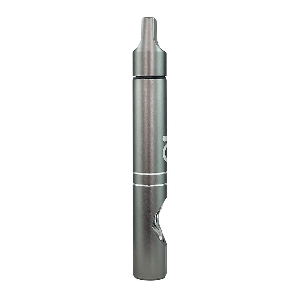 Aluminum Hash Pipe featuring a sleek, cylindrical metal design with a central hole, crafted for durability and purity in smoking sessions.