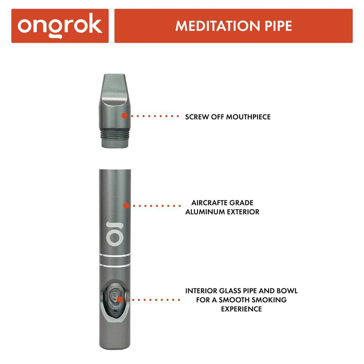 Aluminum Hash Pipe close-up, highlighting its sleek, durable design with a compact, discreet form for meditative smoking sessions.